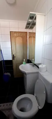 a bathroom with a toilet and a sink at Apartman Ivanovic 4 in Soko Banja