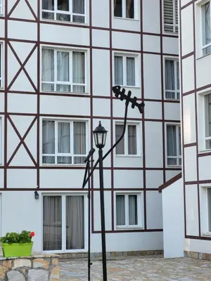 a street light in front of a building at JORDAN Apartment KC 9C 35 Kopaonik in Kopaonik
