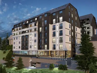 a rendering of a large apartment building at Hotel Djina - Kopaonik in Kopaonik