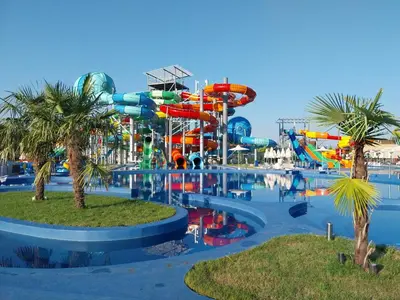 a water park with a water slide at Apartmani Martenovic in Vrnjačka Banja