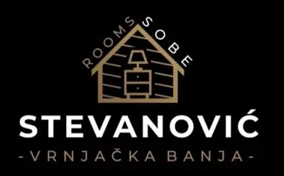 a logo for a house with the words stevens sqor at Stevanovic Smestaj in Vrnjci