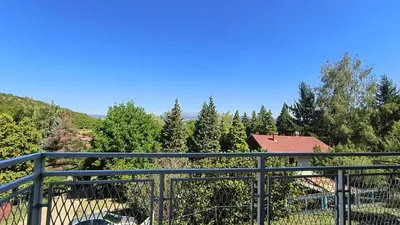 a view from the balcony of a house at Apartman IKA Sokobanja in Soko Banja