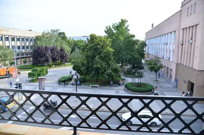 a view of a city from a bridge at Bella Superior Studio in Kruševac