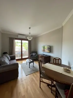 a living room with a couch and a table at Apartman AS in Vrnjačka Banja
