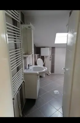 a small bathroom with a sink and a toilet at Privatni smestaj - Grujic in Bujanovac