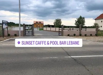 a sign that reads sunset gate and pool bar lane at STD JOVIC sa bazenom in Lebane