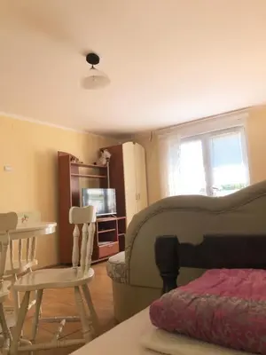 a living room with a couch and a table at Kuca za odmor Davidovic in Despotovac