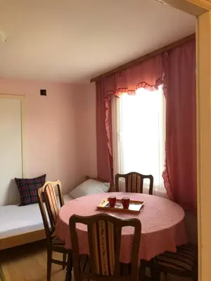 a room with a table and chairs and a window at Kuca za odmor Davidovic in Despotovac