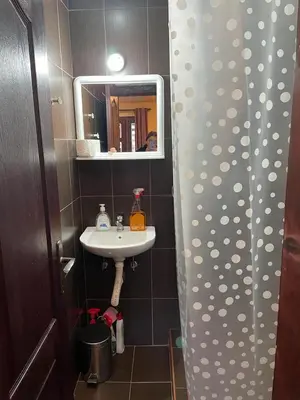 a bathroom with a sink and a mirror at MIN apartman Goc in Vrnjačka Banja