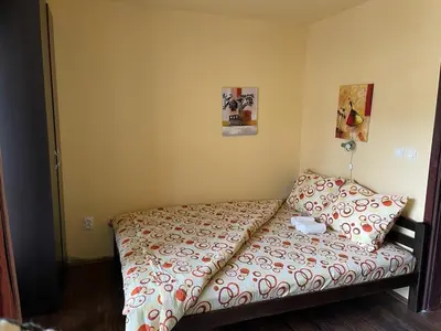 a small bedroom with a bed in a room at MIN apartman Goc in Vrnjačka Banja