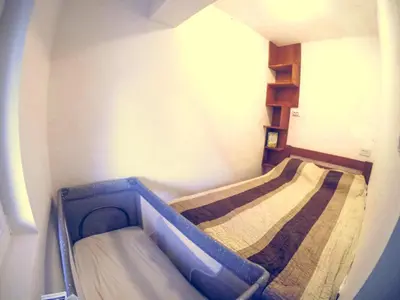 a small room with a bunk bed in it at The spots - 300m from the Gondola in Brzeće