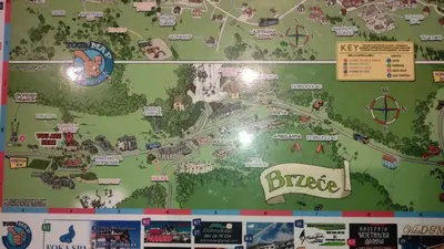 a map of a park on a wall at Bele Staze 84, Ski tavanče, Brzeće in Brzeće