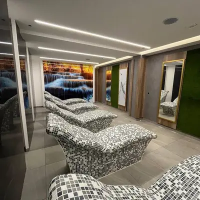 a row of couches in a waiting room at FIONA Kopaonik in Kopaonik