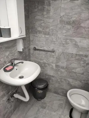 a bathroom with a sink and a toilet at Bagdala 2 in Kruševac
