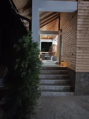 a set of stairs leading to a house at Stari Hrast 2 in Prolomska Banja