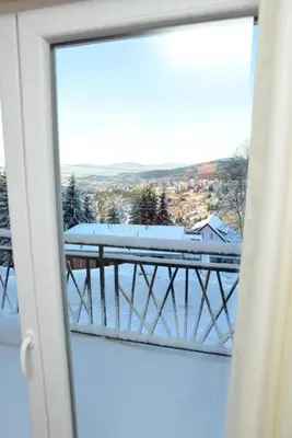 a view from the window of a room at Apartmani Moskva in Kopaonik
