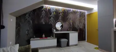 a bathroom with a sink and a mirror at Jela Apartman in Soko Banja