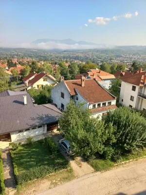 an aerial view of a residential neighborhood with houses at Maki i Jeka in Soko Banja